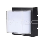 12W LED Стенна Лампа 3000К Черна Квадрат