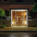 12W LED Стенна Лампа 4000К Черна Квадрат