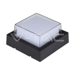 7W LED Стенна Лампа 3000К Черна Квадрат