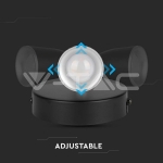 4.5W LED Единична Спот Лампа 4000К Черна