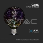 LED Крушка 3W Filament  E27 G125 3D 3000К