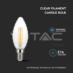 LED Крушка 4W Filament  E14 Кендъл Спирала Димиращ 3000K