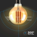 LED Крушка 7W Filament E27 G95 Амбър 2200K