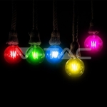 LED Крушка 2W Filament E27 G45 Зелена