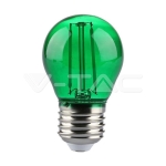 LED Крушка 2W Filament E27 G45 Зелена