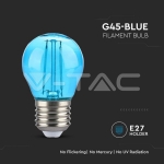 LED Крушка 2W Filament E27 G45 Синя