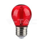 LED Крушка 2W Filament E27 G45 Червена