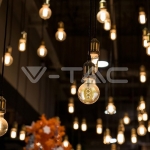 LED Крушка 5W Filament  E27 G125 Амбър Димиращ 1800К