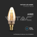 LED Крушка 2W Filament  E14 Кендъл Амбър Арт 1800K