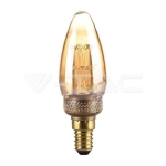LED Крушка 2W Filament  E14 Кендъл Амбър Арт 1800K