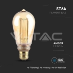 LED Крушка 4W Filament  E27 ST64  Амбър Арт 2200K