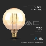 LED Крушка 4W Filament  E27 G125 Амбър ART 1800К