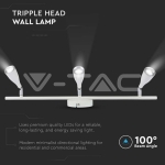 13.5 LED Тройна Спот Лампа 4000К Бяла