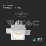 GU10 Гипсова Отливка Кръг Бяла