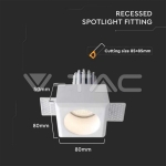 GU10 Гипсова Отливка Кръг Бяла