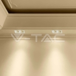 2xGU10 Гипсова Отливка Кръг Бяла