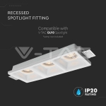 3xGU10 Гипсова Отливка Кръг Бяла