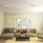 3xGU10 Гипсова Отливка Кръг Бяла