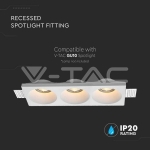 3xGU10 Гипсова Отливка Кръг Бяла