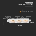 3xGU10 Гипсова Отливка Кръг Бяла