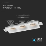 3xGU10 Гипсова Отливка Кръг Бяла