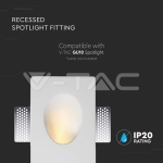 GU10 Гипсова Отливка Кръг Бяла