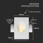 GU10 Гипсова Отливка Кръг Бяла