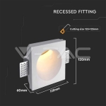 GU10 Гипсова Отливка Кръг Бяла