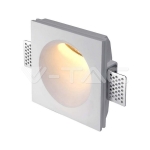 GU10 Гипсова Отливка Квадрат Бяла