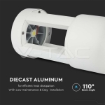 10W LED Наземна Лампа Бяло Тяло 25см 4000К