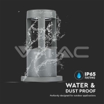 10W LED Наземна Лампа Сиво Тяло 25см 3000К