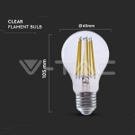 LED Крушка 4W E27 Filament A60 4000К