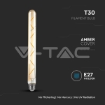 LED Крушка 7W T30 E27 Filament Amber Покритие 2200K