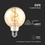LED Крушка 4W Filament E27 G95 AMBER 2200K