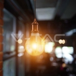 LED Крушка 4W Filament E27 G80 Амбър 2200K