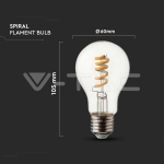 LED Крушка 4W E27 Filament A60 3000К
