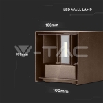 11W Стенна Лампа Bridgelux Чип Ръжда Квадрат 3000К