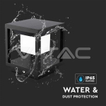 LED Соларен Стълб Черен 3000К