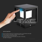 LED Соларен Стълб Черен 3000К