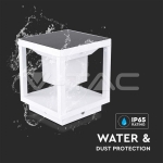 LED Соларен Стълб Бял 3000К