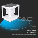 LED Соларен Стълб Бял 3000К