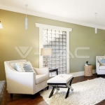 1*GU10 Корпус Пендел Бял D:60*300MM