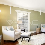 1*GU10 Корпус Пендел Бял D:60*500MM