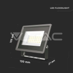 20W LED Прожектор Черно Тяло 3000K