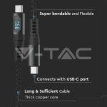 1М Кабел Тип C Към USB Черен