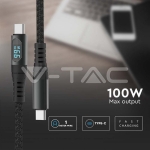 1М Кабел Тип C Към USB Черен