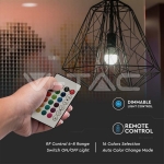 LED Крушка 8.5W E27 A60 Дистанционно RGB+3000K Димираща