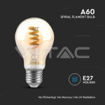 LED Крушка 4W E27 Filament A60 Aмбър 1800К
