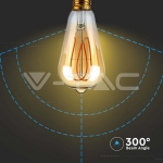 LED Крушка 4.8W Filamet E27 ST64 Амбър 1800К