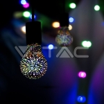 LED Крушка 3W E27 Filament 3D A60 3000K